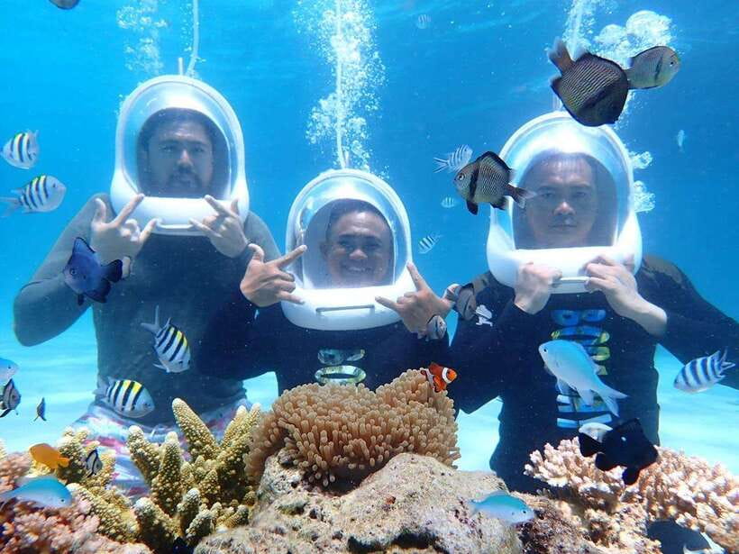 Boracay: Aquanaut Helmet Diving Experience - The briefing and equipment setup