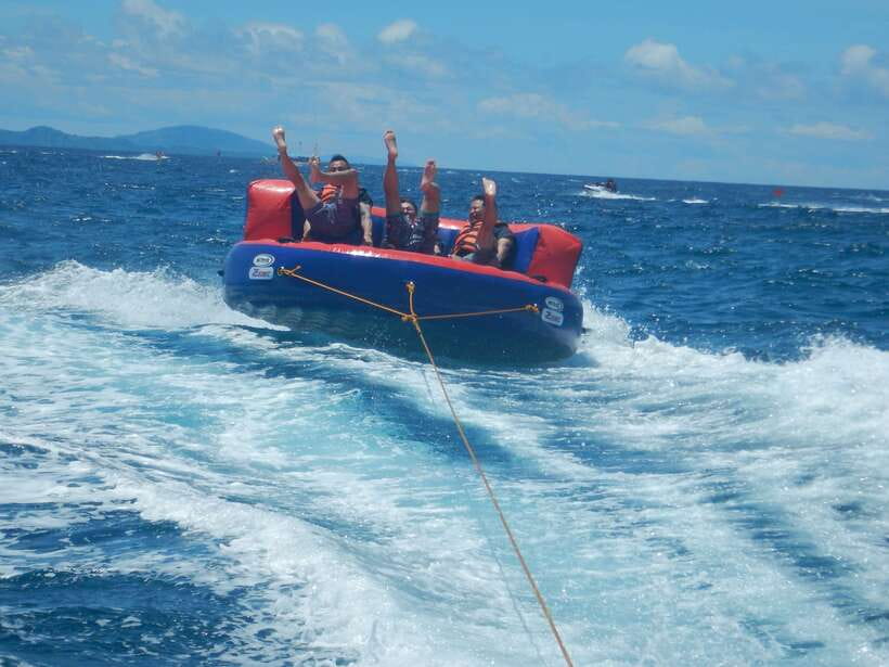 Boracay: Flying Donut Water Tubing Experience - The speedboat transfer to the floating station