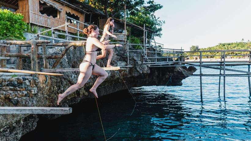 Boracay: Island Hopping & Cliff Jumping by Haqqy Life - Magic Island and the 250 PHP cliff jump