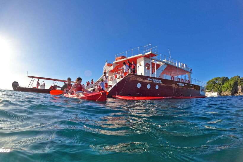 Boracay: Red Whale Party Cruise w/ Snacks & Water Activities - Meeting the boat at Astoria Boracay