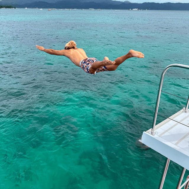 Boracay Sunset Cruise with RedWhale Party Yacht - Angol Point Beach Resort: the longest activity stop
