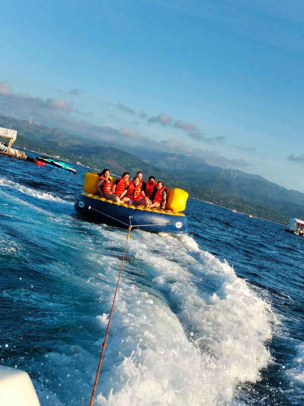 Boracay UFO Adventure - Getting ready for the inflatable UFO