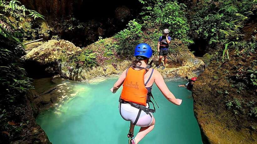 Cebu: Moalboal Sardine Run & Kawasan Falls Canyoneering - Canyoneering through the Kawasan river