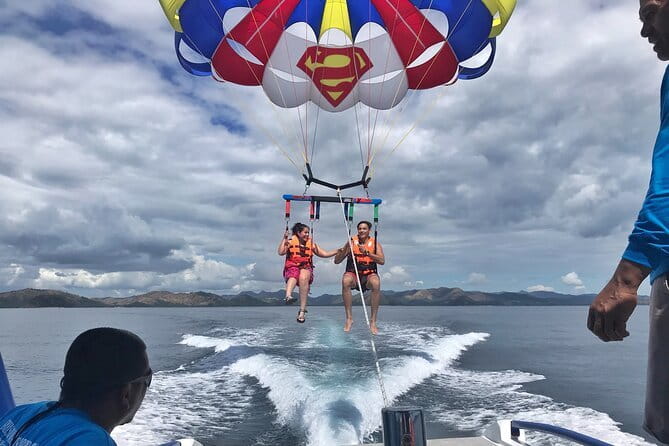 Coron Parasailing Adventure - Taking Off From Coron Harbor Square