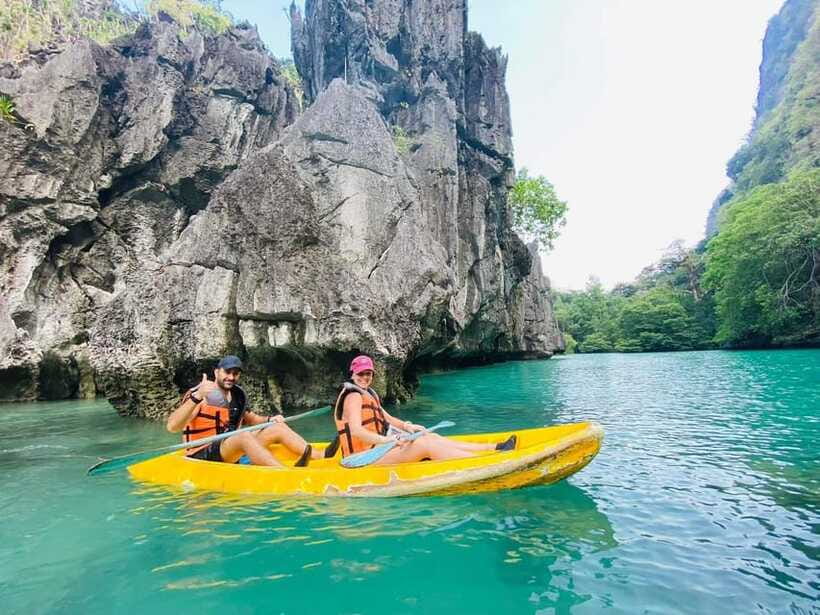 El Nido: Big Lagoon Kayaking & Island Adventure - Secret Lagoon: a short entrance and a rocky approach