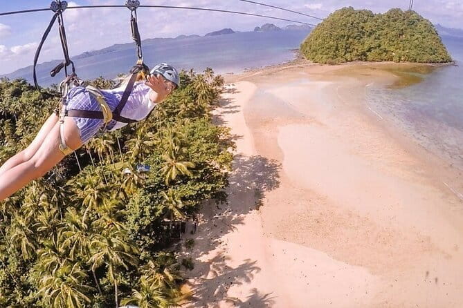 El Nido Palawan Zipline Two Way - The ride over the sea and cliffs