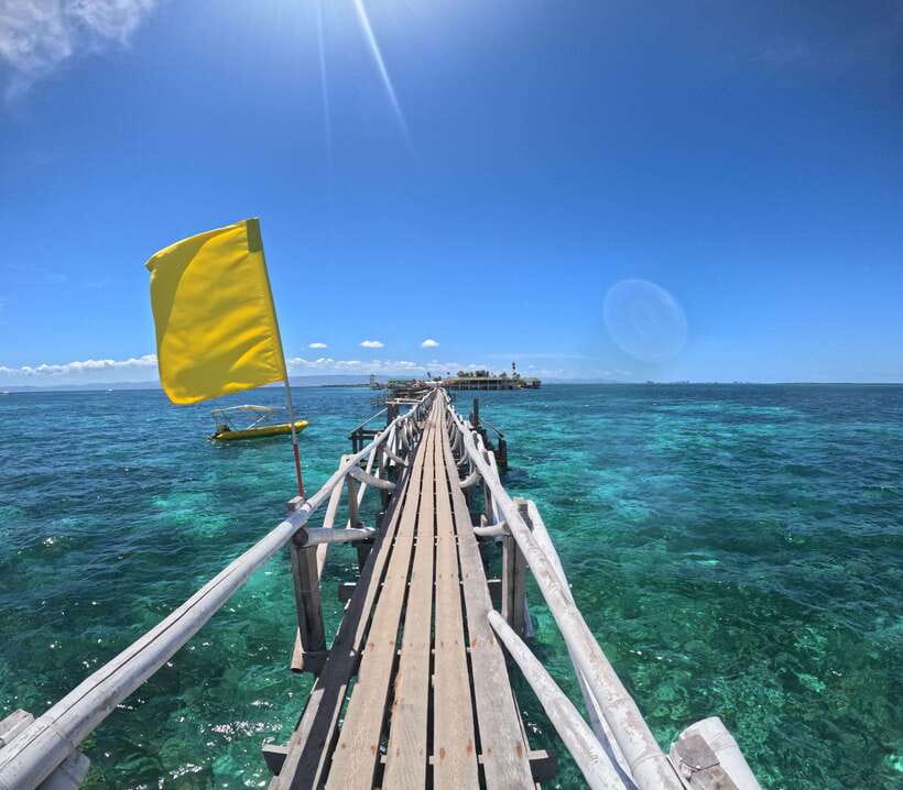 From Cebu: Island Hopping to 3 islands with BBQ lunch - Nalusuan Island: pier views and time on land