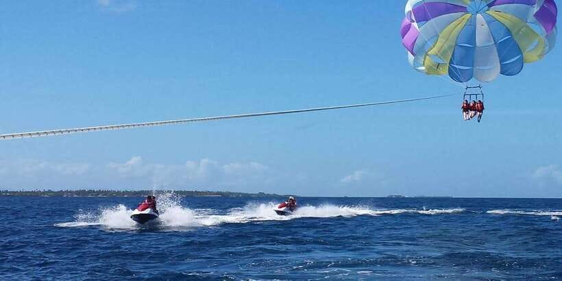 From Cebu: Mactan Island 3 Watersport Activities Tour - Parasailing above Mactan