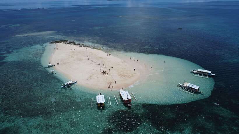 Luna: Siargao Tri-Island Tour with Drone, GoPro Shots, Lunch - Naked Island: Open Sand and Clear Water