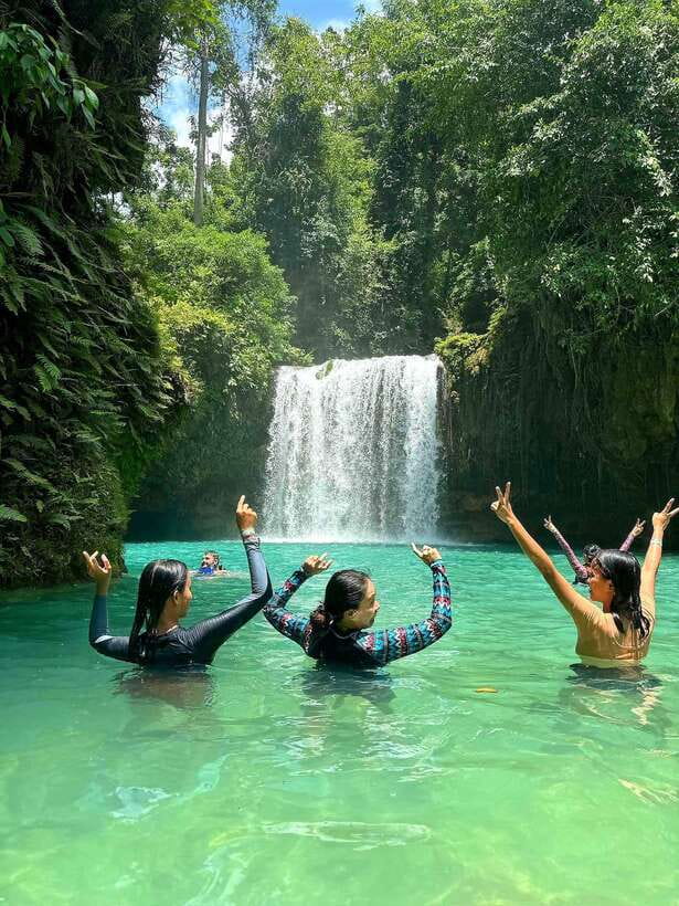 Moalboal: Sardine Run Snorkeling & Kawasan Canyoneering - Kawasan Falls canyoneering, from river walks to jumps