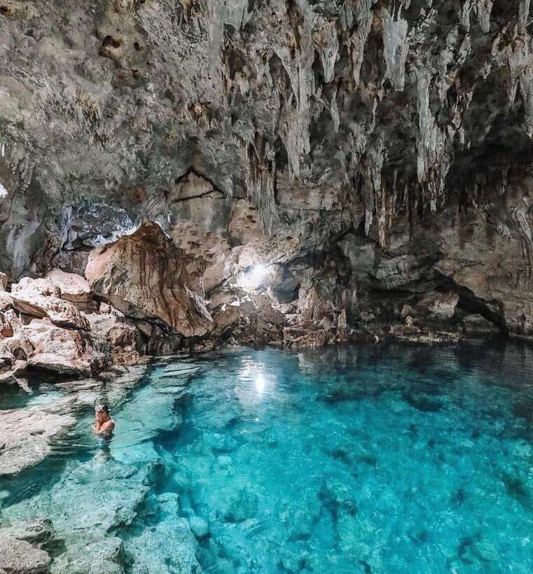 Panglao: Private Cave Pool, Beach & Scenic Day Tour - Swimming in a spring-fed limestone cave