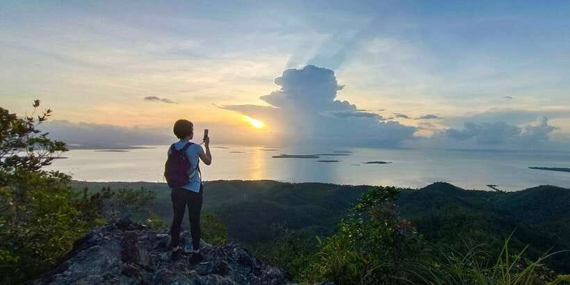 Puerto Princesa: Private Sunrise Trek at Mt. Magarwak - Reaching the summit before the sky changes