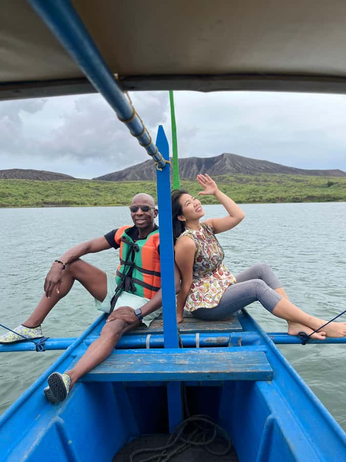 Taal Volcano Lake ( Boating around the lake ) - Birds, fish, and the quieter side of the lake